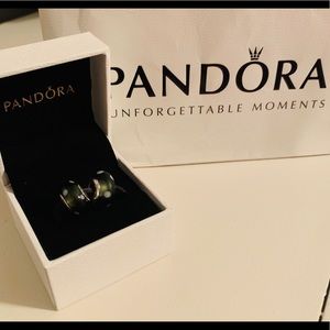 Authentic Pandora Retired Murano GlassBLKPolkadot